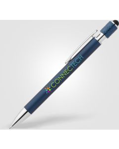 Wave Spinner Kugelschreiber aus Aluminium mit Stylus - inkl. Werbedruck