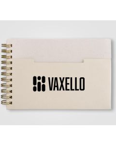 Lino A6 Notizbuch mit Spiralbindung, horizontaler Tasche und FSC-Papier - inkl. Werbedruck