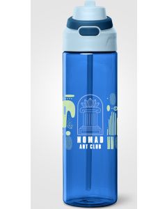 Lynk Trinkflasche mit Trinkhalm und Klappverschluss einwandig aus rPET - 830 ml