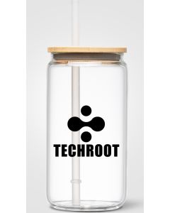 Cádiz Glasbecher mit Bambusdeckel - 500 ml