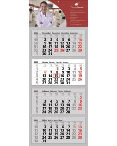 4-Monats-Wandkalender Clever 4, 4-sprachig