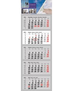 5-Monats-Wandkalender Clever 5, 4-sprachig