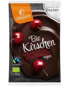 Landgarten Bio Kirsche in Zartbitterschokolade - inkl. Werbedruck