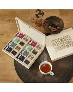 8 Tee Spezialitäten in der Birkenholzbox