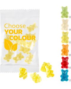 VEGANE 1-farbige Premium-Bärchen 15 g im konventionellen Tütchen