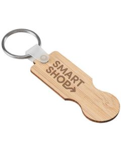 Schlüsselanhänger Shopz mit münzförmigem Ende