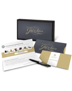 Geschenkgutschein in Holzkiste für Präsent-, Lifestyle- und Wellnessartikel - Betrag nach Wahl