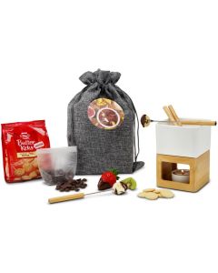 Präsenteset: Schokofondue im Beutel