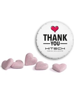 Brauseherzen in Mini Clic Clac Box - inkl. Werbedruck