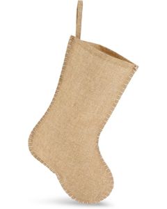 Weihnachtsstrumpf im Jute-Stil mit Ziernaht 40 cm