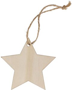 Sternförmiges Weihnachtsornament aus Holz