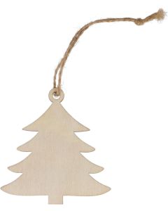 Baumförmiges Weihnachtsornament aus Holz