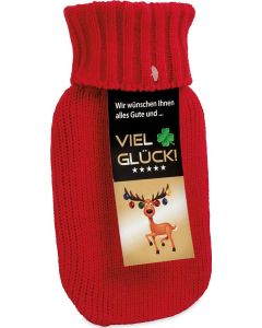 Mini-Wärmflasche - Banderole oder Werbekarte - inkl. Werbedruck