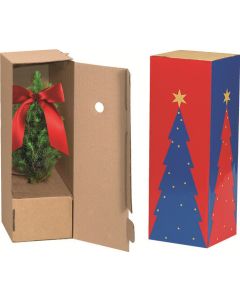 Schuber für Einzelversandkartonage kleine Weihnachtsbäumchen