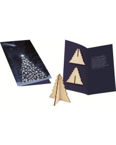 Weihnachtskarte Wintertanne - inkl. 1-4 c Logo-Digitaldruck