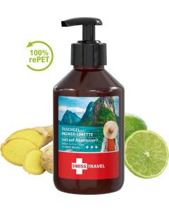 Duschgel Ingwer-Limette, 250 ml, Body Label (R-PET) - inkl. Werbedruck