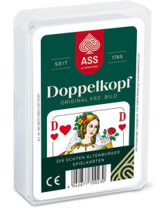 Kartenspiel Doppelkopf französisches Bild, im Kunststoffetui  - inkl. Druck