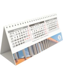 Tischkalender mit Ring Wire Table, inkl. Druck