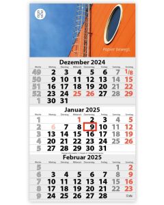 3-Monats DIN A3 Kalender Trinus G, inkl. Druck