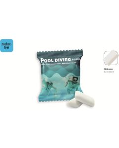 Kaugummi Dragees zuckerfrei Werbetüte