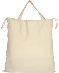 Texxilla Baumwolltasche Classic mit zwei kurzen Henkeln und doppeltem Kordelzug