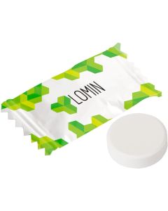 Flowpack mit Traubenzucker-Pfefferminze - inkl. Werbedruck