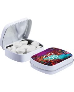 Geprägte Mini Klappdeckeldose, mit Pfefferminz