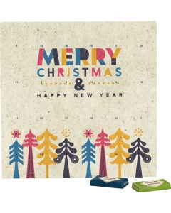 Täfelchen Adventskalender ECO - Inhalt, Kartonhülle und Inlay nach Wahl - inkl. Werbedruck