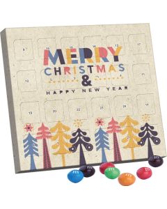 XS Adventskalender Graspapier - Füllgut nach Wahl - inkl. Druck