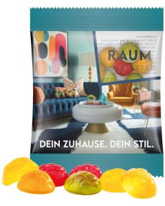 Minitüte 10 g Trolli Fruchtgummi in transparenter oder weißer Folie - Inhalt nach Wahl - inkl. Druck