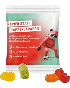Minitüte Trolli Vegane Gummibärchen, 14% Fruchtsaft, 12 g - Folie nach Wahl - inkl. Werbedruck