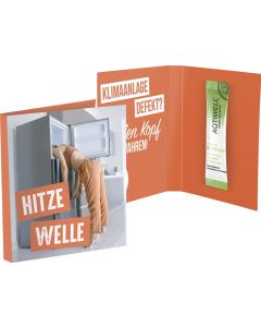 Werbekarte Midi Aqtiwell® - Inhalt nach Wahl - inkl. Werbedruck