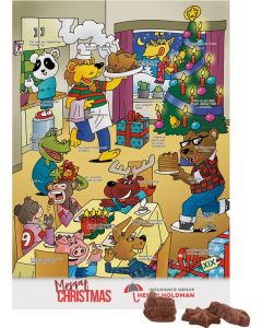 Classic Wand Adventskalender - Format und Karton aus Graspapier nach Wahl - inkl. Werbedruck