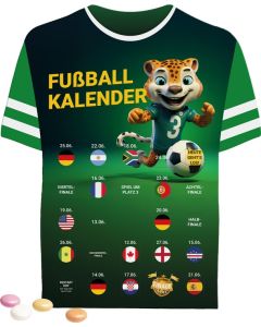 Eventkalender Trikot, Mentos Kaudragee Fruit oder Mint - inkl. Werbedruck