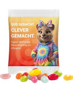 Minitüte 10 g American Style Jelly Beans - Folie nach Wahl - inkl. Werbedruck